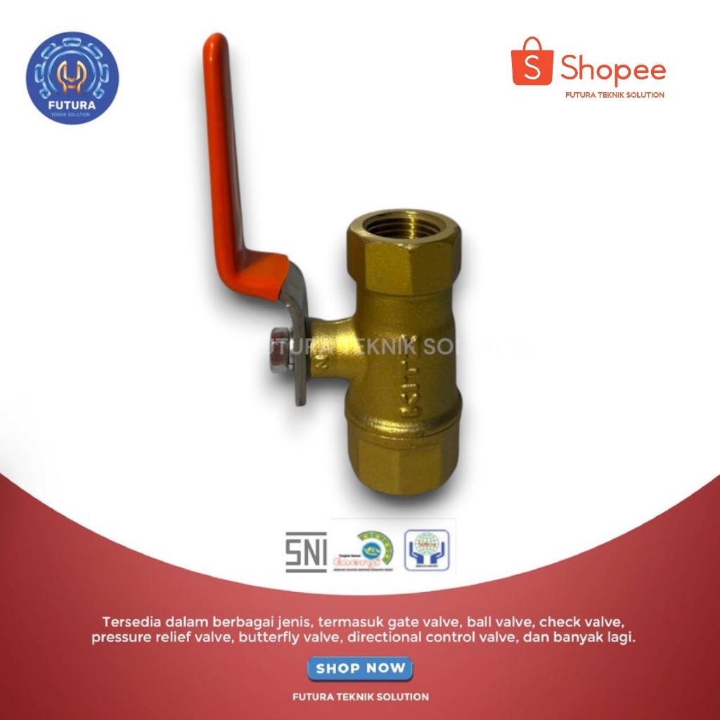 Ball Valve Kitz 3/8" inch kuningan asli, kran Kitz kuningan