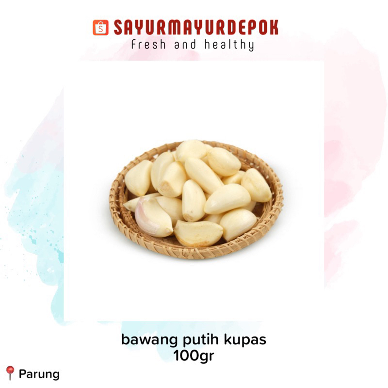 

Bawang putih kupas 100 gram / sayur mayur depok / bogor / tangerang