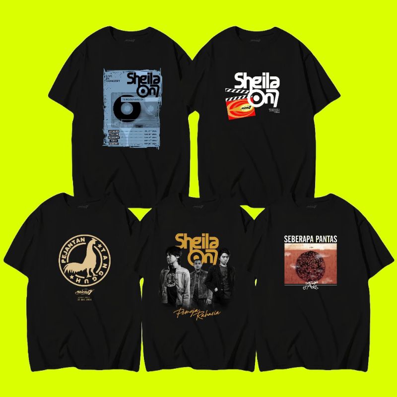 KAOS BAND SHEILA ON 7 // T-SHIRT SHEILA ON SEVEN // KAOS DISTRO ORIGINAL