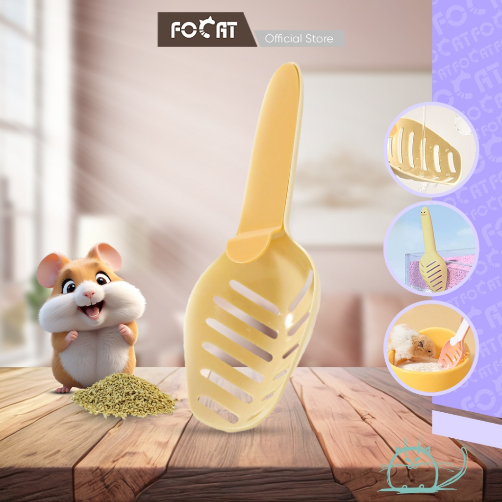 FOCAT Sekop Hamster F35 Multifungsi Litter Scoop / Serokan Kotoran Hamster / Sekop Hamster Mini