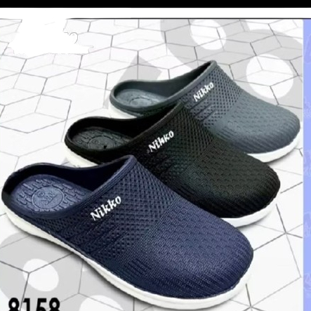 8158 SEPATU SELOP KARET PRIA LAKI-LAKI COWOK SEPATU BAKPAO SEPATU KERJA NYAMAN 39-43