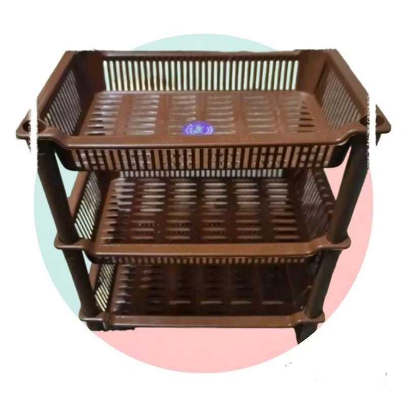 Rak bumbu plastik 3 susun serbaguna/rak dapur serbaguna/rak bumbu plastik kecil