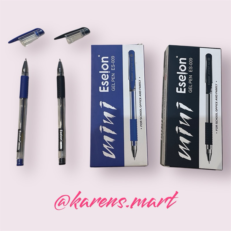 

#Karensmart Bolpoin Eselon gel pen ES-009 0,5mm Warna Hitam Biru