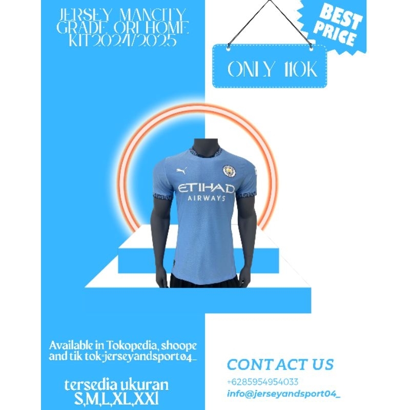 Jersey Manchester city home kit 2024/2025