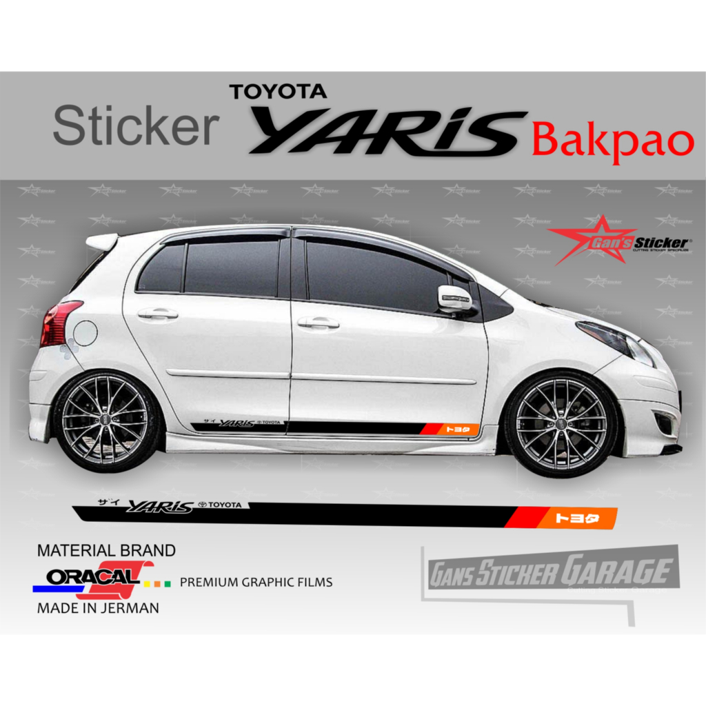 Sticker Toyota Yaris Bakpao Aksesoris Yaris Bakpao / Sticker Yaris Bakpao