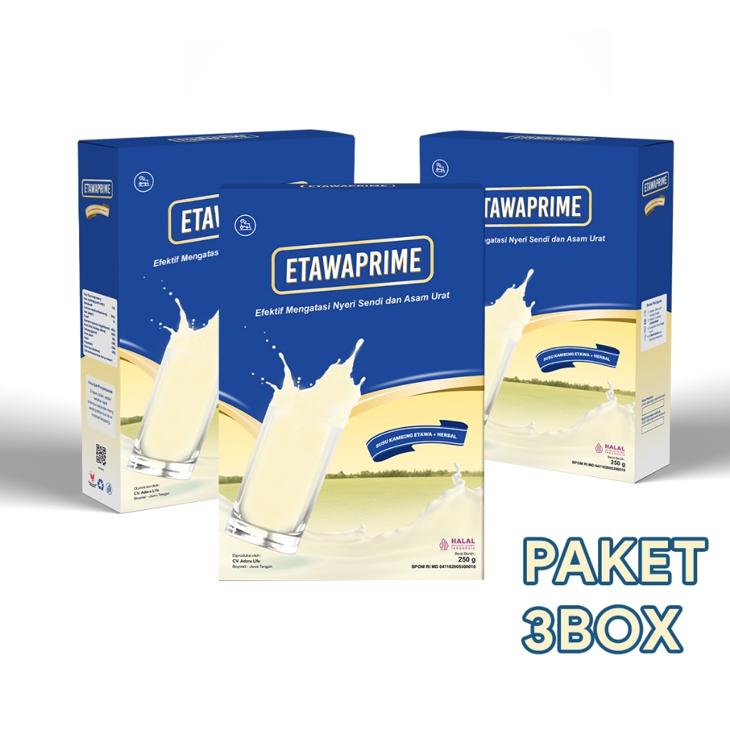 

PAKET 3 BOX Etawaprime Susu Kambing Etawa Rasa Jahe