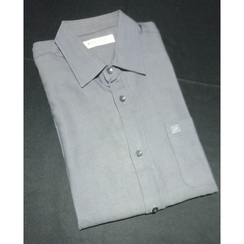 KEMEJA BALMAIN PARIS FORMAL SINGEL POCKET SHIRT SECOND ORIGINAL (L)