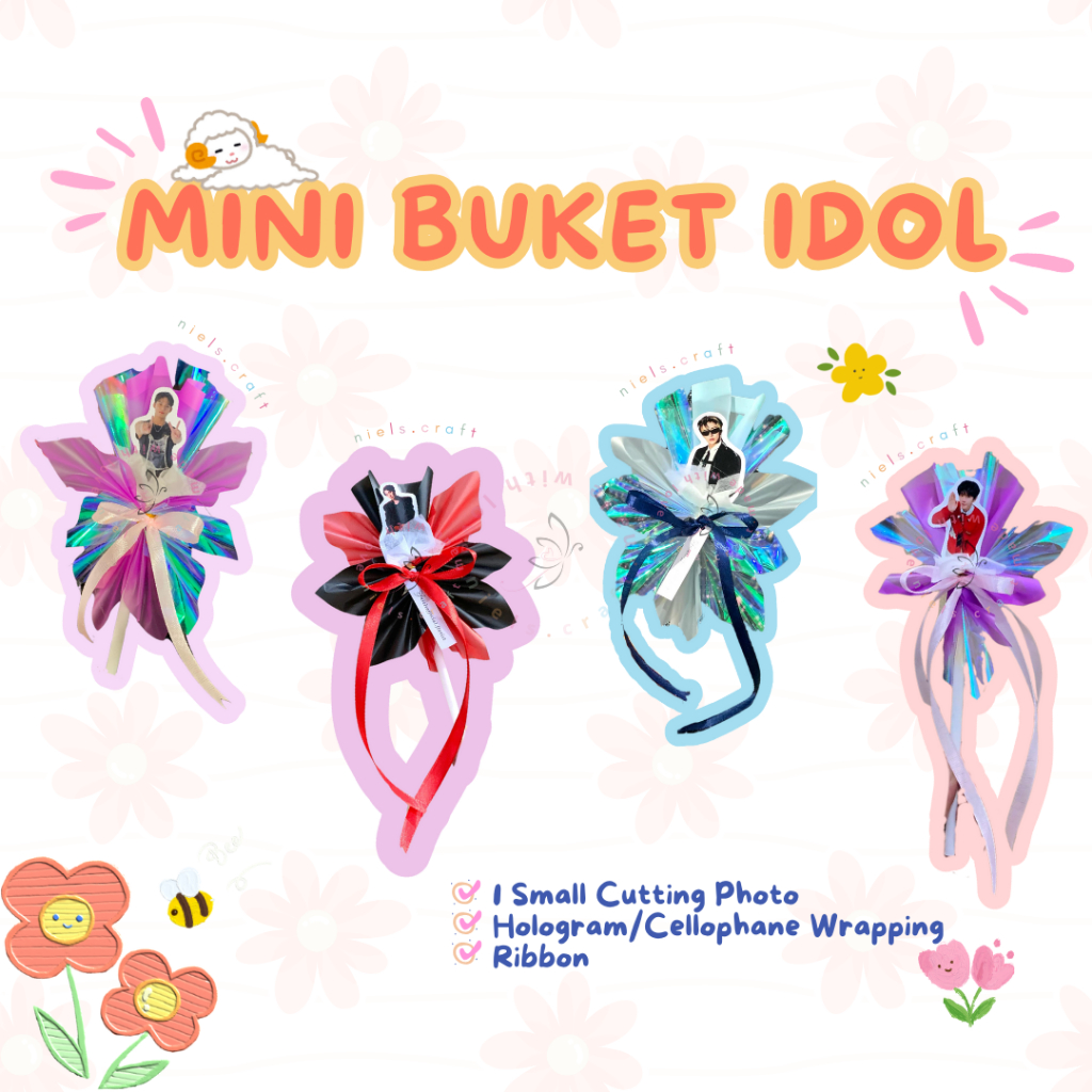 Mini Buket Kpop Idol/Freebies Konser Kpop/ NCT DREAM/NCT 127/NCT WAVY/NCT WISH/EXO/BTS/SEVENTEEN/TXT