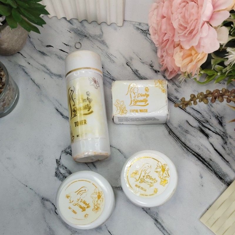 Pinky Beauty Paket skincare acne glowing mencerahkan