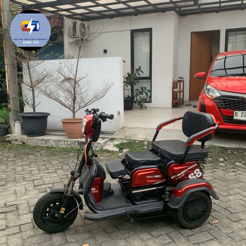 Sepeda Listrik Roda 3 Red