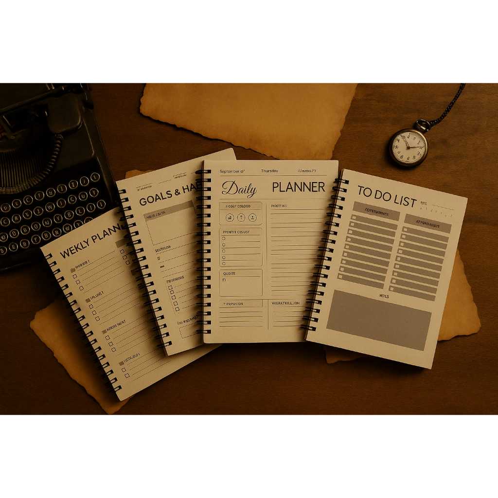 

Planner Book A5 Spiral – 60 Halaman Bookpaper | Cover Hitam Coklat Elegan | Buku Agenda Harian