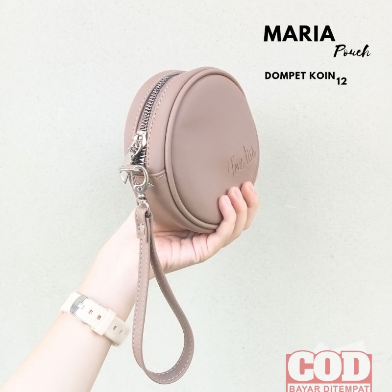 Pouch Koin Bulet Dompet wanita Koin Mini Polos MARIA pouch By TOETAS