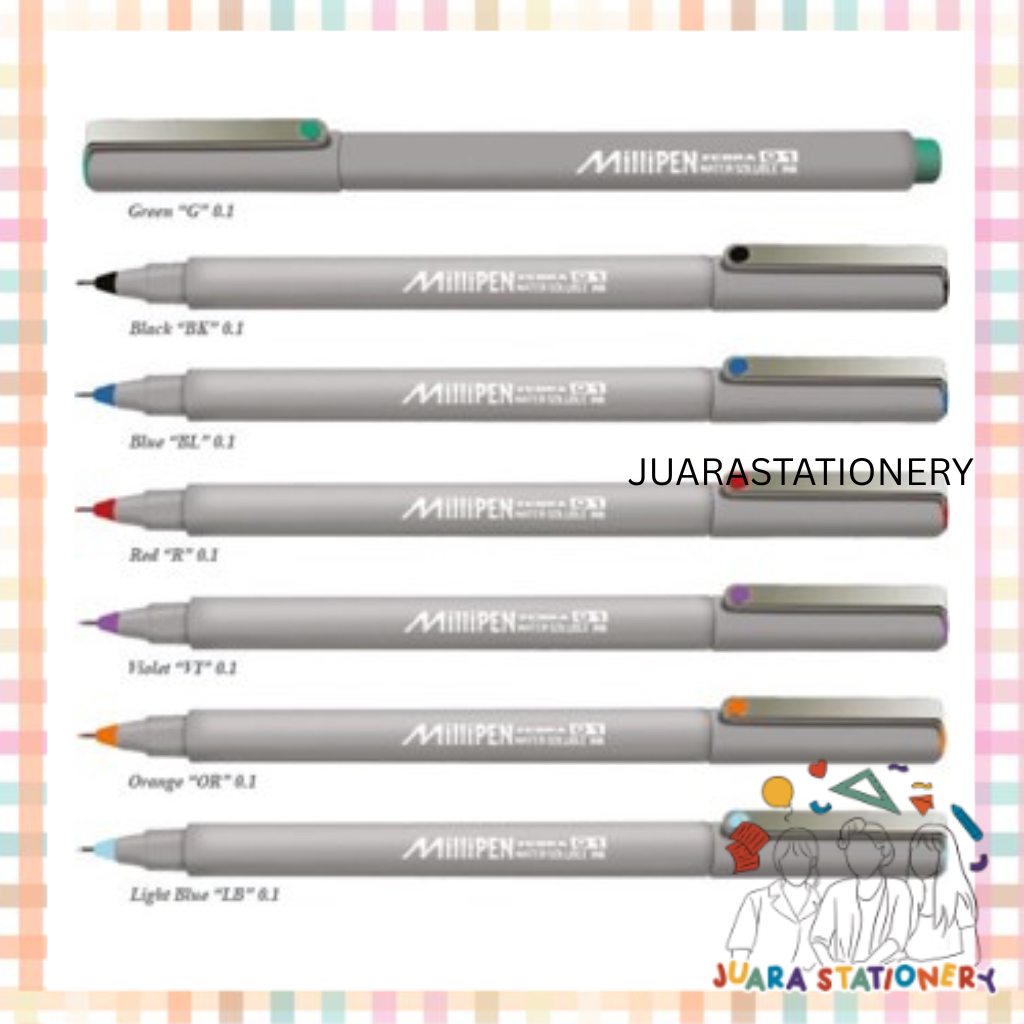 

ZEBRA Millipen Color Pulpen 0.1 Milipen Murah / Drawing Pen 0.1