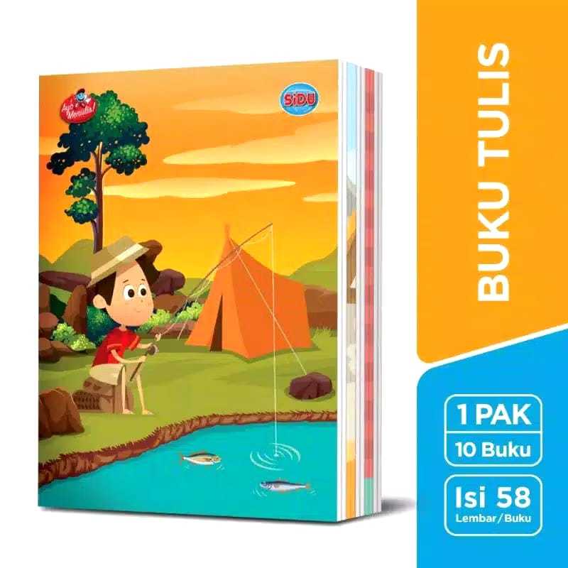 

Buku Tulis Merk SIDU isi 58 dan 38 Lembar (1 pak isi 10 Buku)