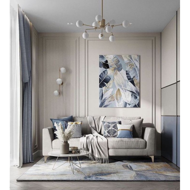 lukisan abstrak dinding aesthetic original handmade