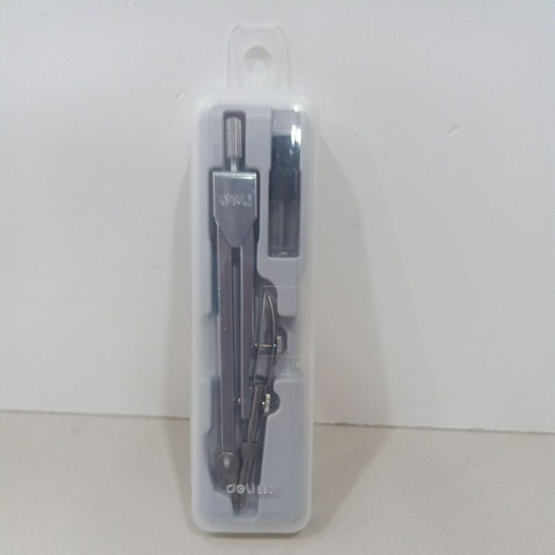 

Deli Jangka - Metal 2pc Assembled Compass W/Pensil Silver