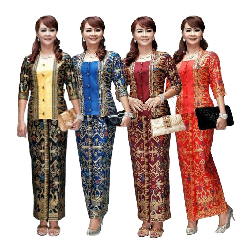 Set Kebaya Pramugari Batik Narita Prodo Rok Panjang