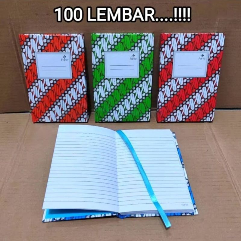 

1 Pcs Buku Catatan Kecil Cover Tebal 100 Lembar