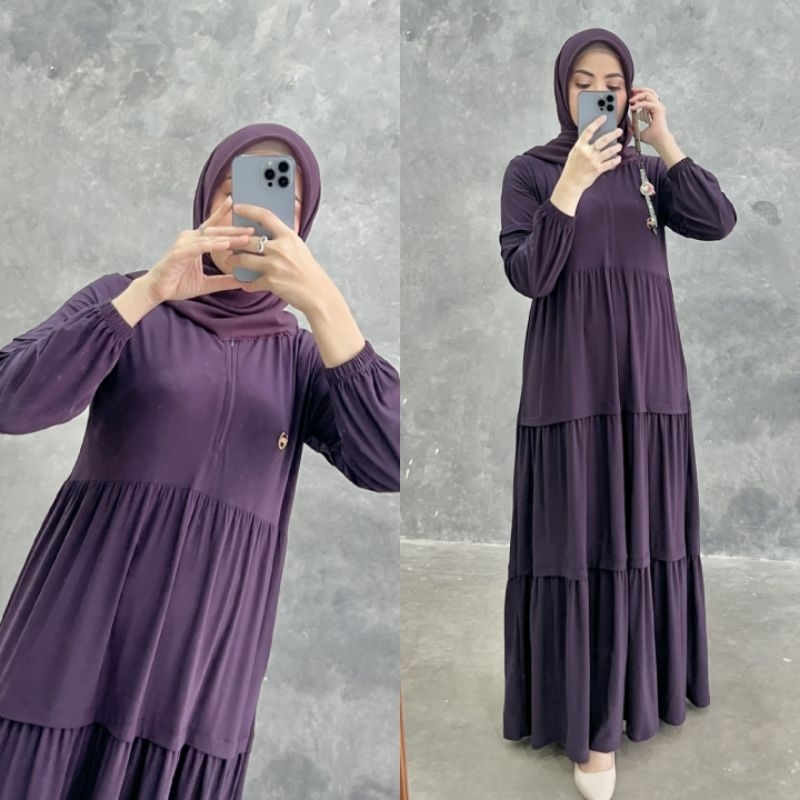 GAMIS PREMIUM ALITA  DRESS  SUSUN JERSEY TWIST RFILLY