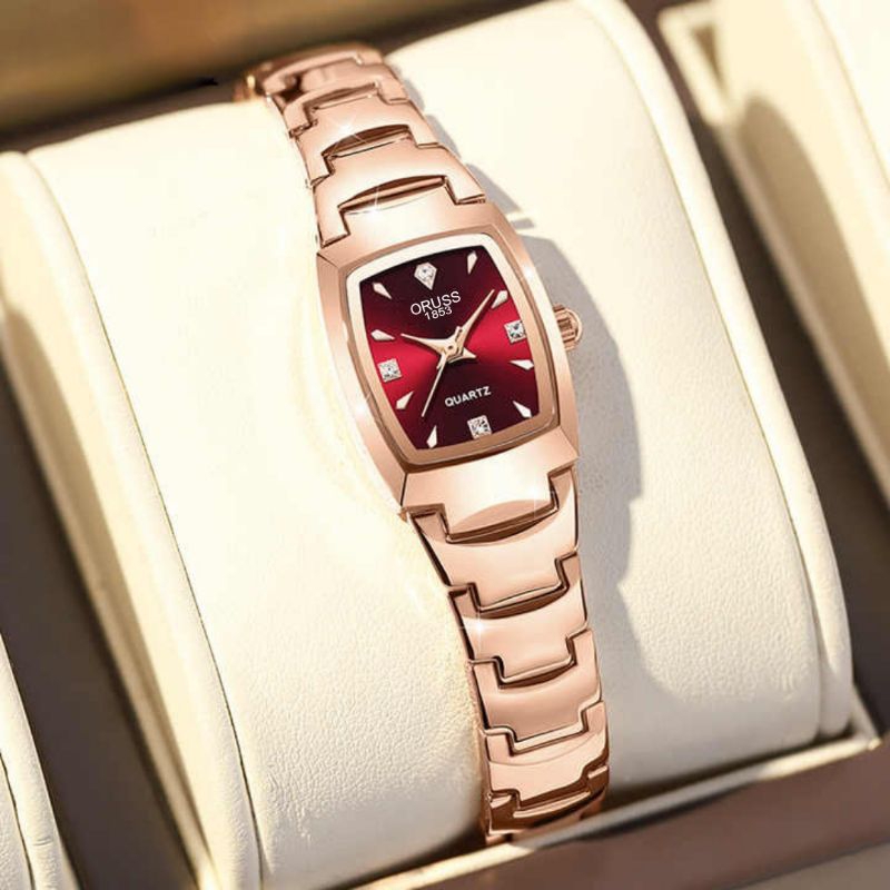 Jam Tangan Wanita Oruss Original Kecil Kotak Garansi Anti Air