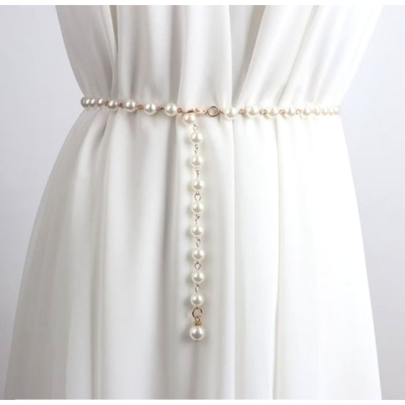 Ikat Pinggang Korea Gesper Mutiara