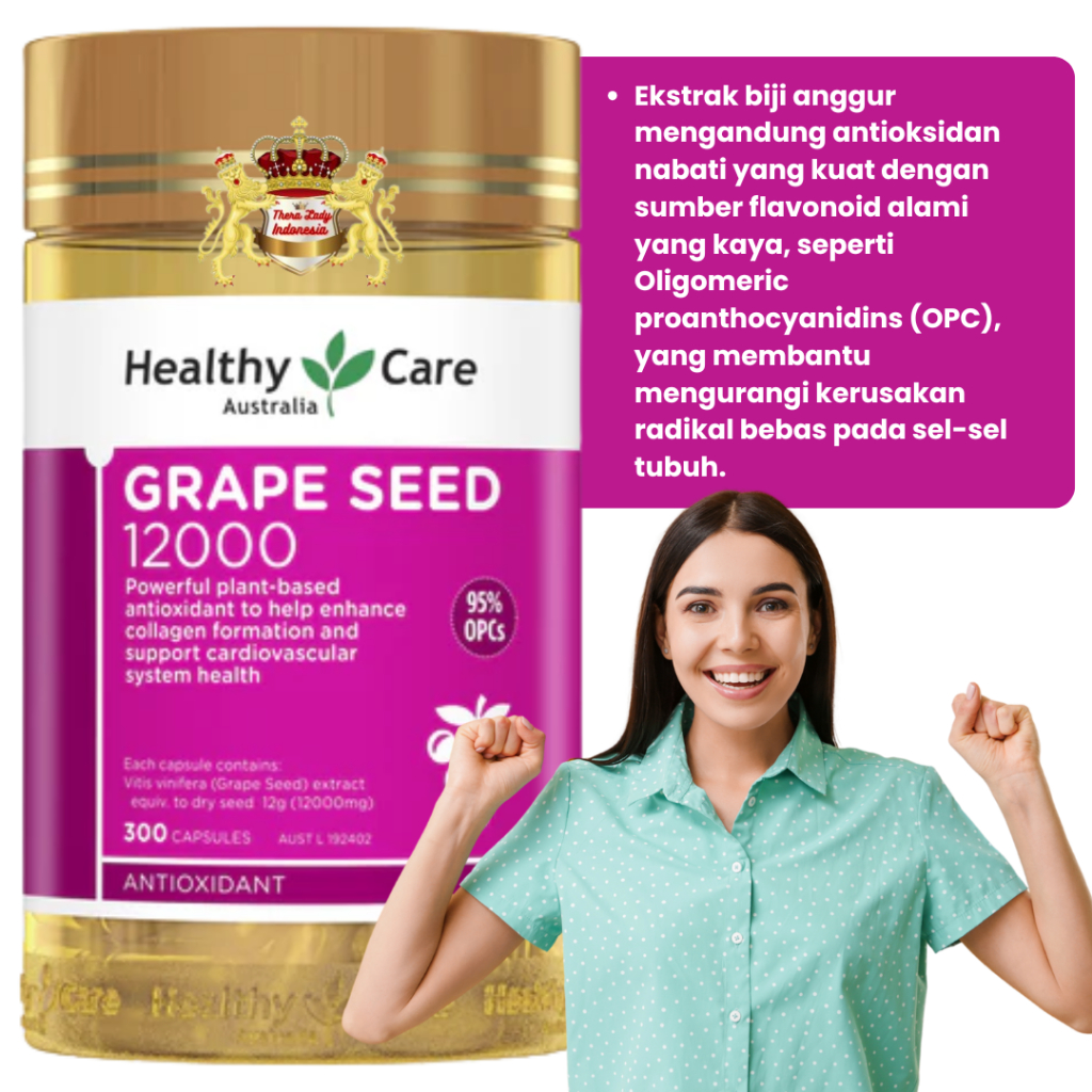 Healthy Care Grape Seed Extract 12000 300 Capsules