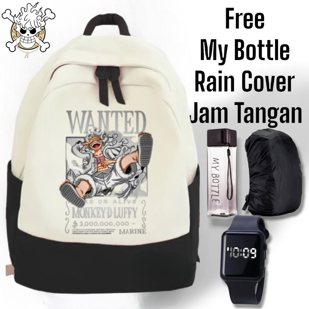 BSS - TAS RANSEL SEKOLAH ANAK LAKI LAKI PEREMPUAN ANIME ONE PIECE LUFFY GEAR 5 TAS ANIME TERBARU