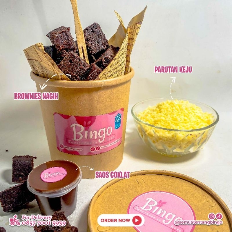 

Brownies PaperBowl 16oz Cheese Toping