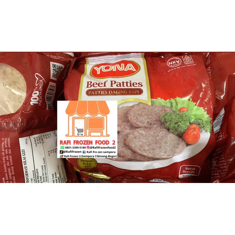 

yona beef patties 500gr