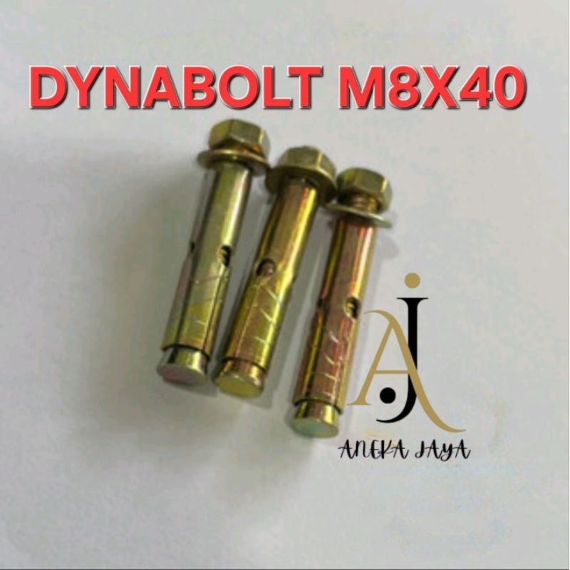 Dynabolt M8x40/ Dynabolt kuning 8x40/ Expansion Bolt M8x40/ Dinabolt baut beton/ Dinabolt Tembok