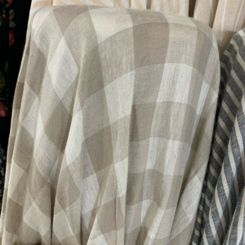 Kain cotton linen - Bahan Kain katun linen premium - Kain linen motif  - Kain katun motif - Kain kat