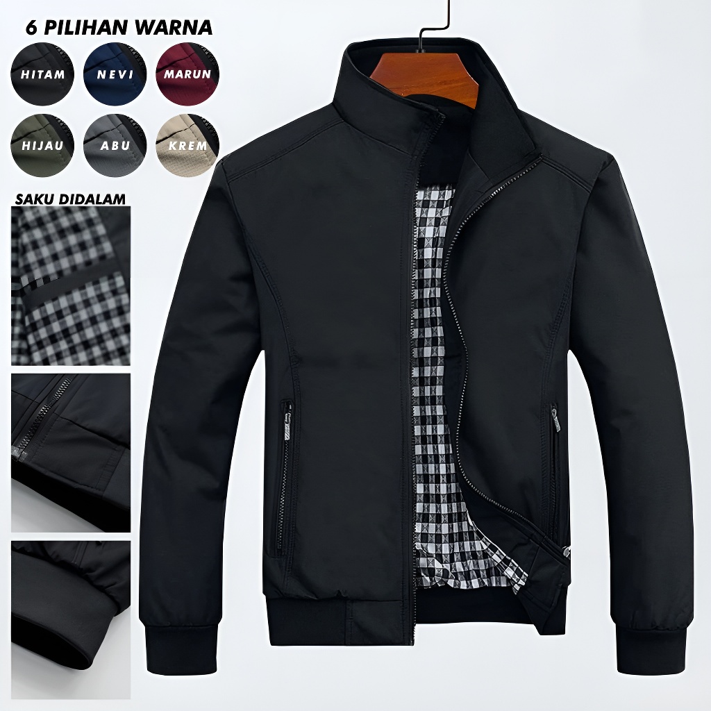 JAKET HARRINGTON BAHAN DESPO PREMIUM BERKUALITAS