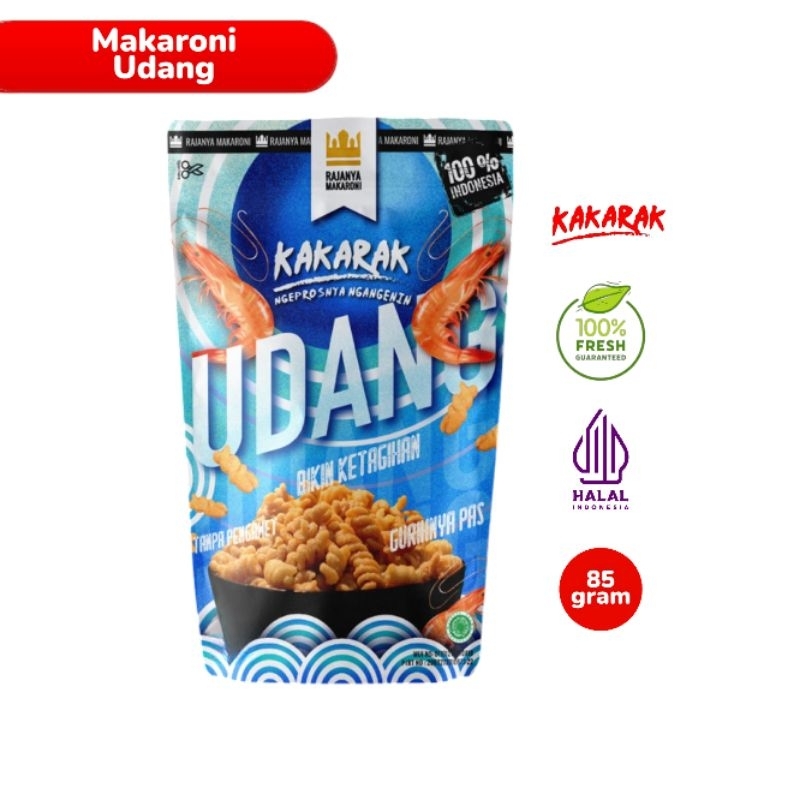 

KAKARAK - Makaroni Fusilli Rasa Udang 85gr