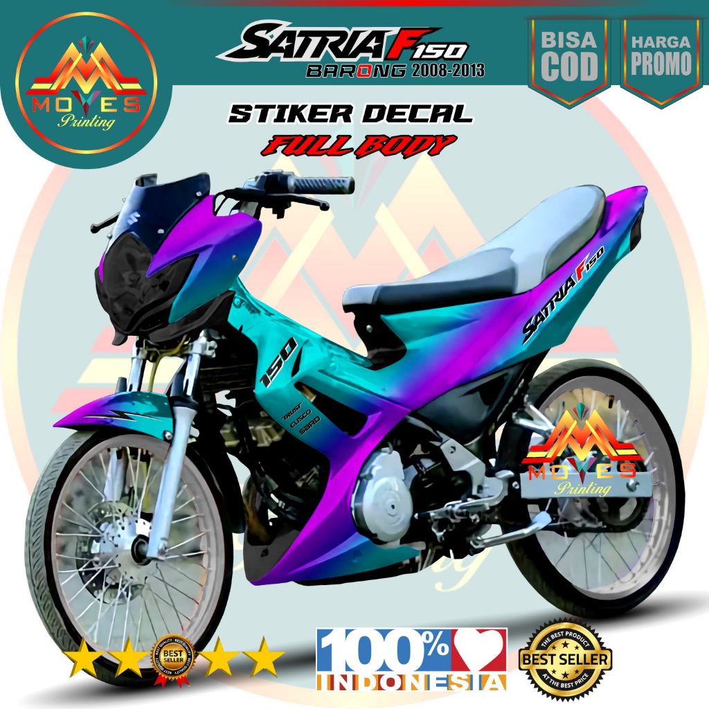 ⭐⭐⭐⭐⭐  TERBARU, Decal Stiker Satria FU 150 Barong 2008 2013 Stiker Variasi Full Body Fu Barong SKOTL