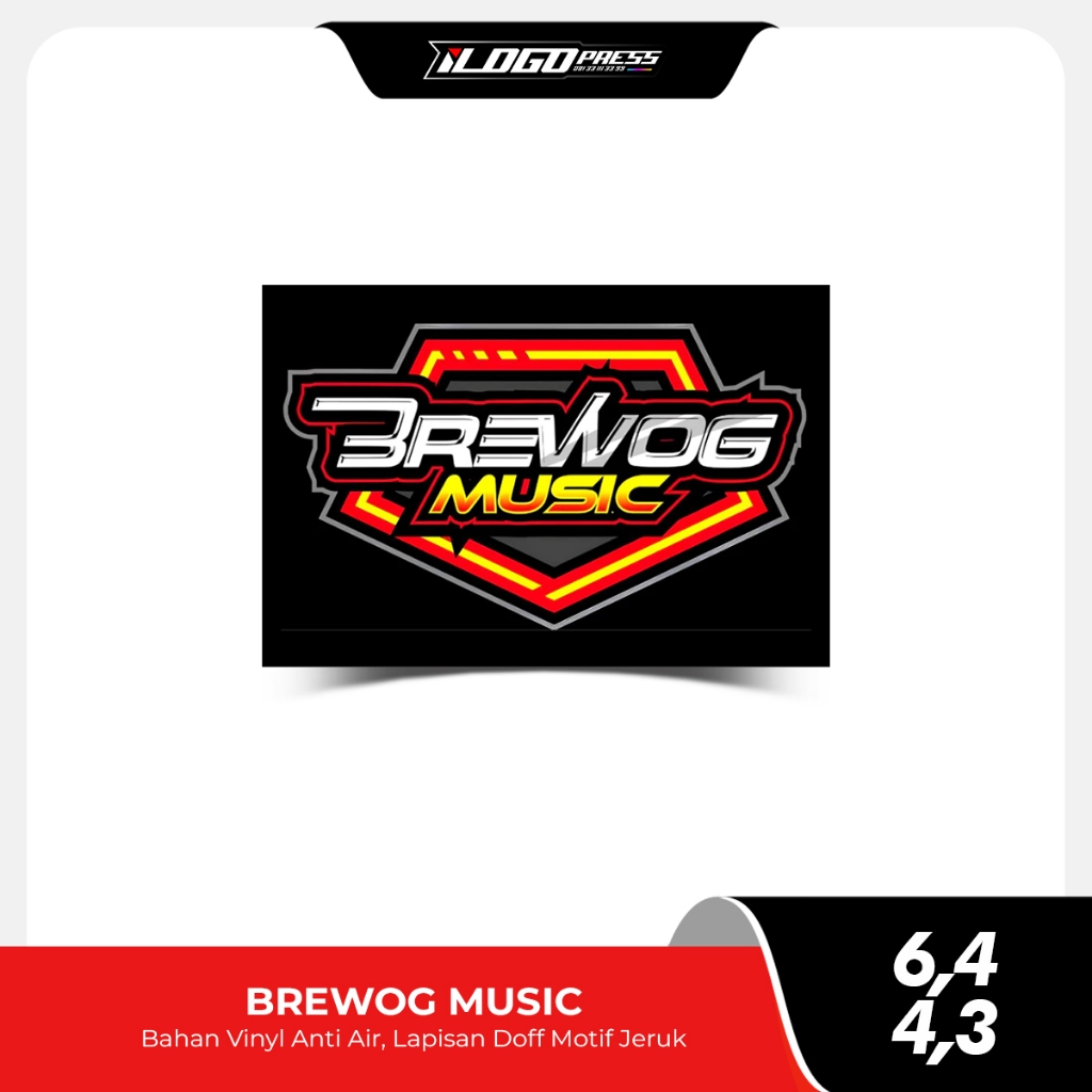 

BREWOG MUSIC Stiker Sound System Bahan Vinyl Premium Anti Air Doff Motif Jeruk