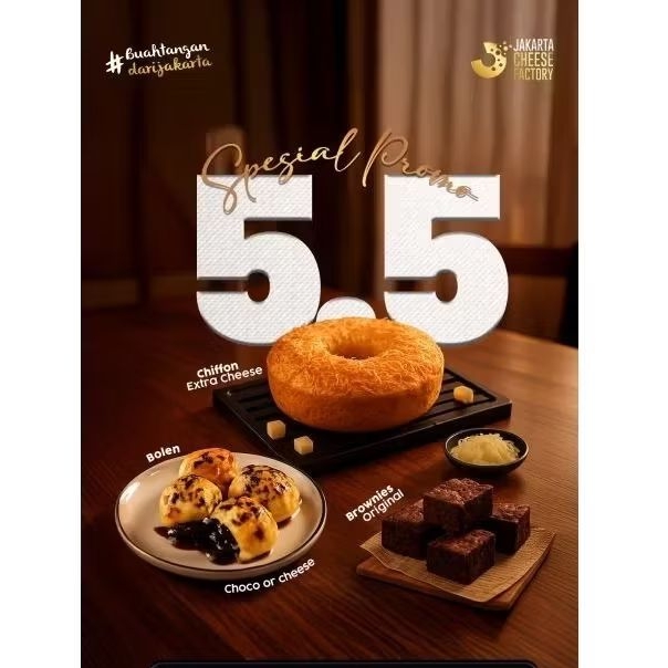 

SPESIAL PROMO KEMBAR 5.5 Jakarta Cheese Factory