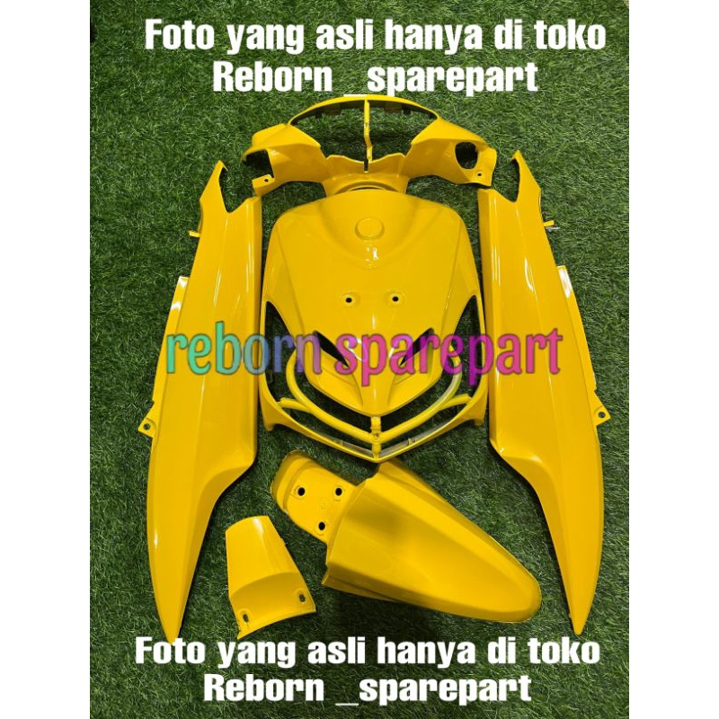 cover full body halus yamaha mio smile kuning - body mio smile kuning