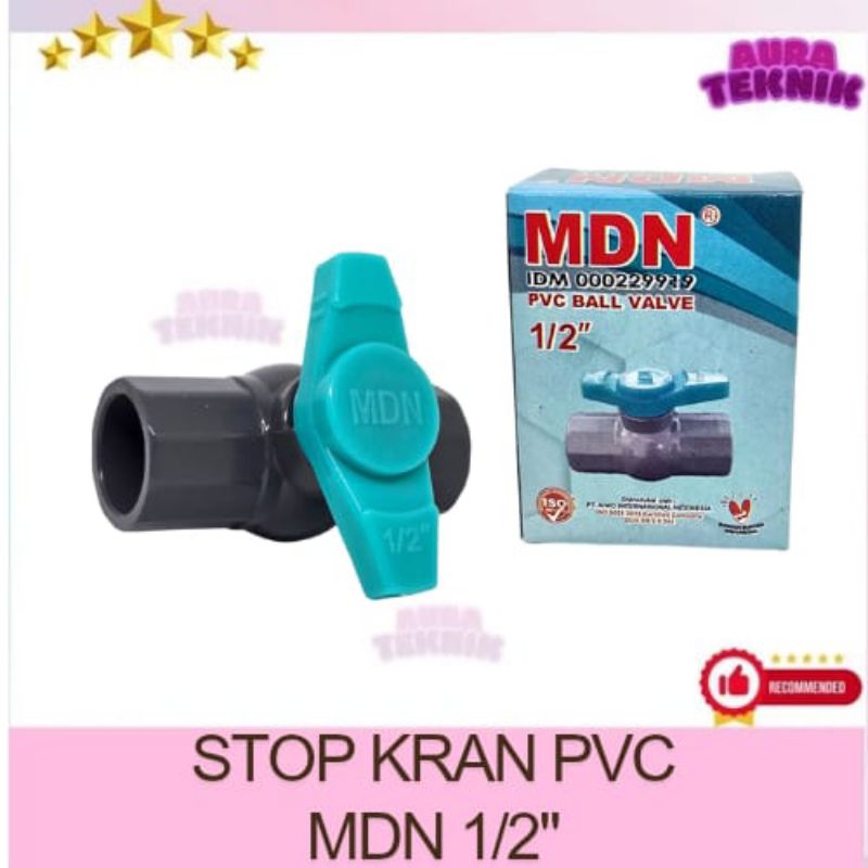 Stop Kran PVC / Ball Valve PVC MDN/GRT 1/2"
