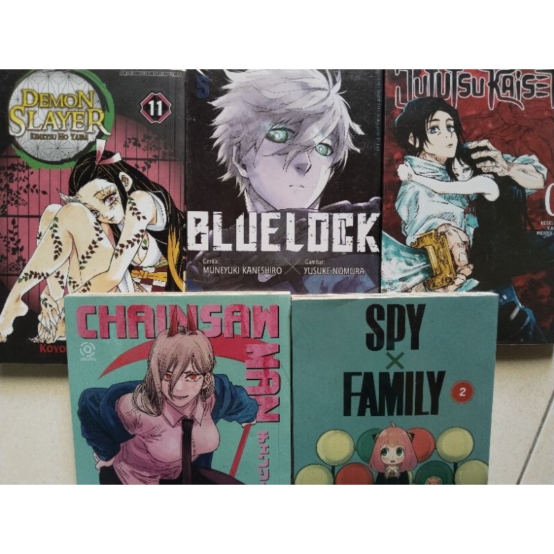 KOMIK MANGA JUJUTSU KAISEN 0 DEMON SLAYER 11 SPY X FAMILY 2 BLUE LOCK 5 CHAINSAW MAN 2