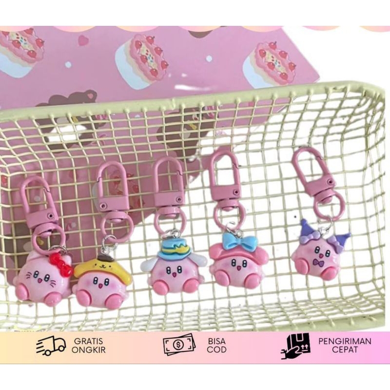 Gantungan kunci Kirby | Gantungan kunci resin | Gantungan resin kirby