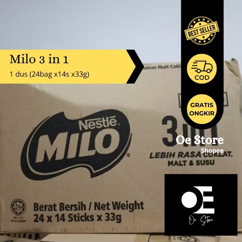 

Milo 3in1 1dus ( 24bag x 14s x 33g)