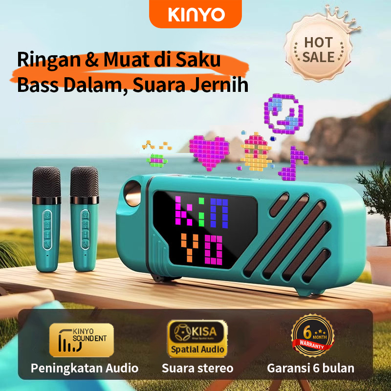 [Hadiah Lebaran Pilihan Terbaik ] KINYO K18 PRO Speaker Bluetooth Portable LED RGB Uara Joss Buat No