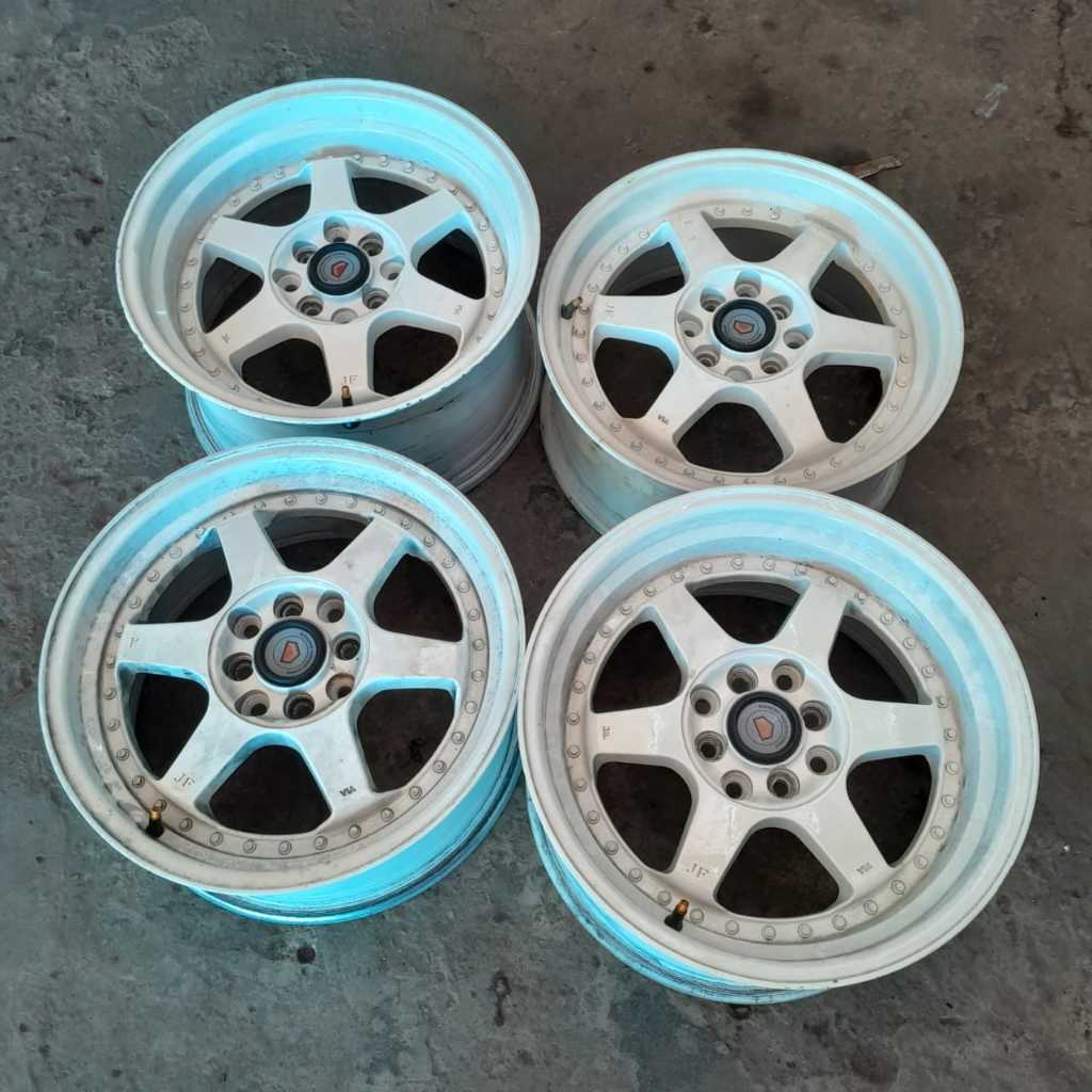 VELG MOBIL BEKAS CELONG JF LUXURY RING 16 LEBAR 7-8,5 PCD 8X100-114 ET 38-30 VELG UNTUK MOBIL VIOS C