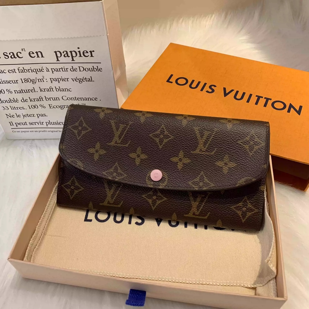 ［ Produk asli Perancis］ M61289 Emilie Wallet LV,Dompet panjang dengan slot multi-kartu,dompet wanita