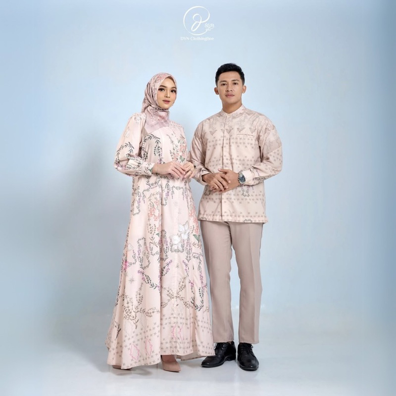 Dyn Clothingline Zahira Dress & Husein Koko Midnight Couple Series Family Set Terbaru Pasti Diskon