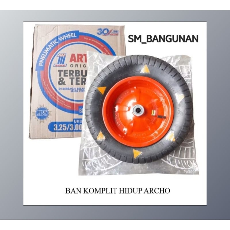[BAN KOMPLIT ARTCO]Roda gerobak set dalam ban luar velg