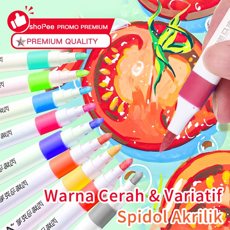 

Hightune Acrylic Marker Set Cepat Kering Tahan Akrilik DIY Painting Menggambar Kreativitas Seni