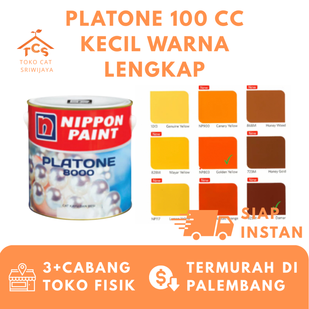

CAT MINYAK Nippon Platone 8000 - 100 CC (CAT MINYAK Kayu dan Besi kemasan paling kecil)