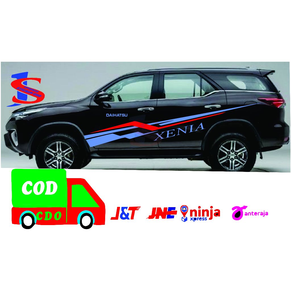 stiker mobil xenia stiker list body samping mobil senia stiker cutting mobil xenia