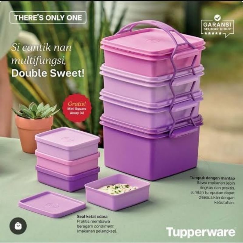 Double Sweet Ungu Rantang ORI TUPPERWARE